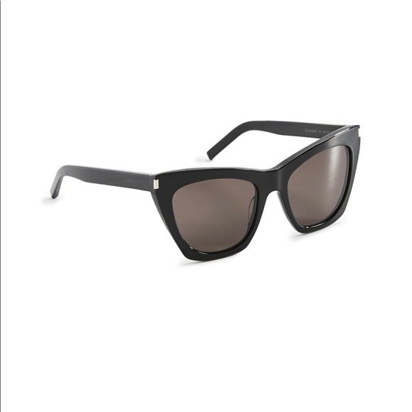 Yves Saint Laurent Black Cat-Eye Sunglasses with Brown Lenses - Picture 4 of 7